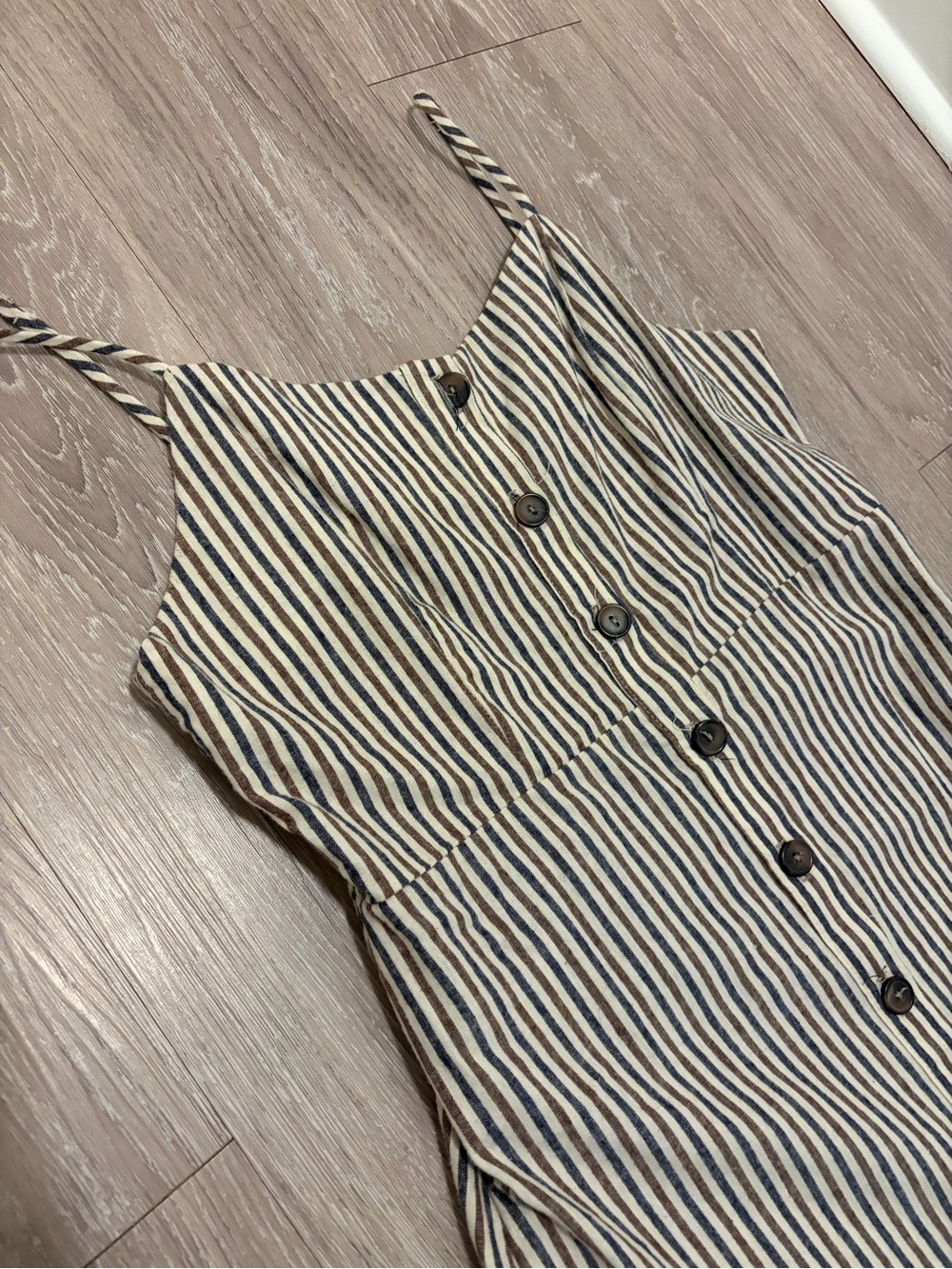 Altar’d State Striped Button-Front Mini Dress - Picture 3 of 5